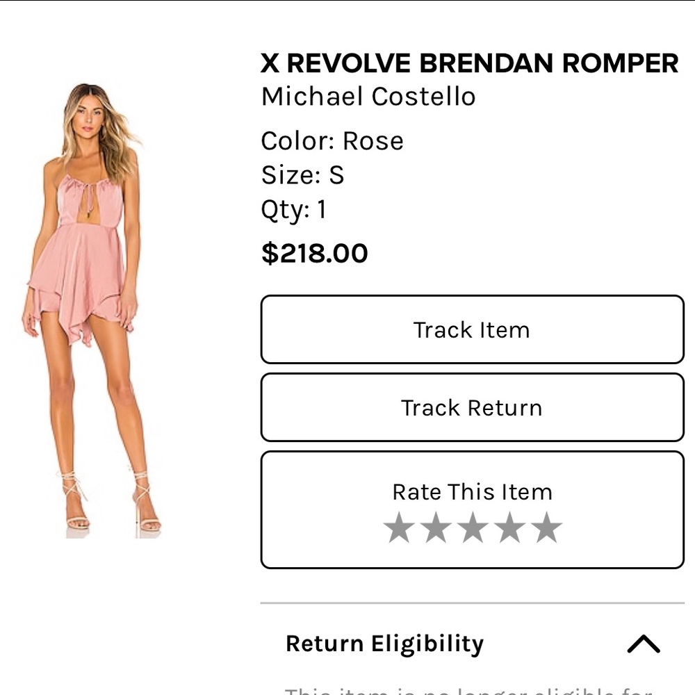 Michael Costello Rose Romper Small